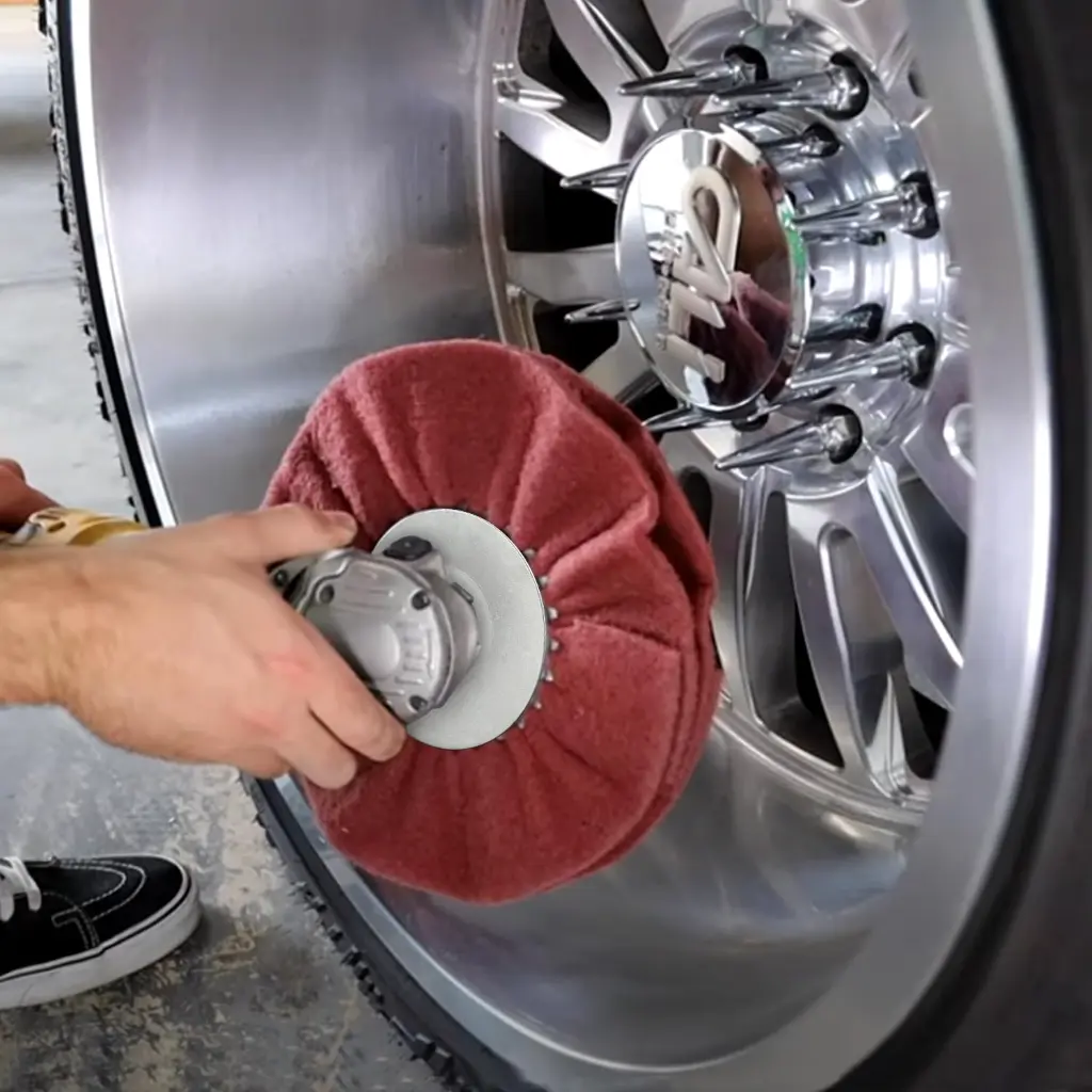 لباد ماتور مموج تركی احمر خشانة وسط قطر 10 بوصة.webp