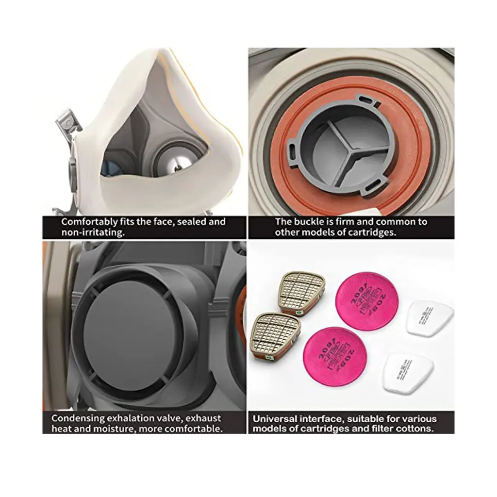RANKSING-SFM-6200-Half-Face-Shield-with-2-Packs-2091-P100-Filters-for-painting-dust-4.webp