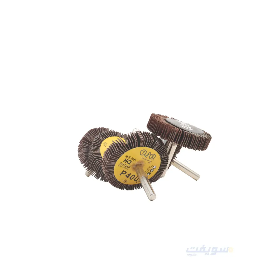 3_50mmx10mm x 6mm فرشة صنفرة اكس منفصل  ماركة وان تو ثري خشانة #120#220#320#400.webp