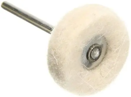 ⚪ طقم 10 قطع لباد تلميع أبيض طبيعي – 25 مم – أكس 2.35 مم .webp