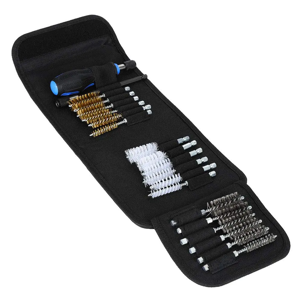 25-Piece Wire Cleaning Brush Set with Storage Case