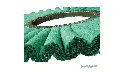 فرشة سيزال تركى مموج أخضر معالج – 16 بوصة (400×150 مم)