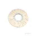 Turkish White Pleated Buffing Wheel – 16 Inch – 150 mm Inner Diameter – Natural Cotton for a Pure Finish