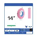 حجر جلخ وردي مستقيم 14×2×5 بوصة من 123 – أكسيد ألومنيوم PA بصلابة متوسطة وأداء صناعي عالي 