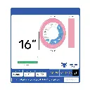 حجر جلخ وردي مستقيم 16×2×8 بوصة من 123 – أكسيد ألومنيوم PA بصلابة متوسطة وتشتيت حراري ممتاز