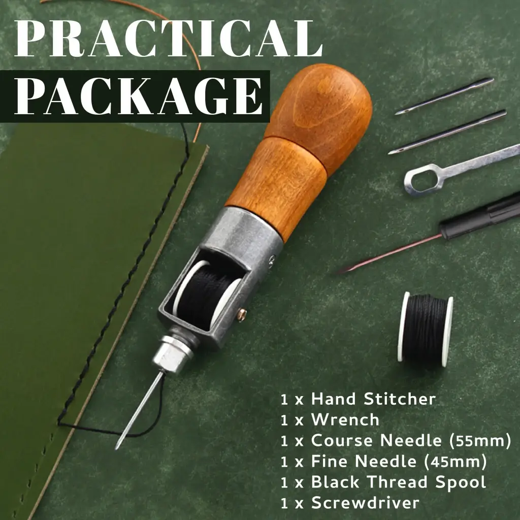 Handmade Leather Sewing Tool Set – Perfect for Crafts and Quick Projects
