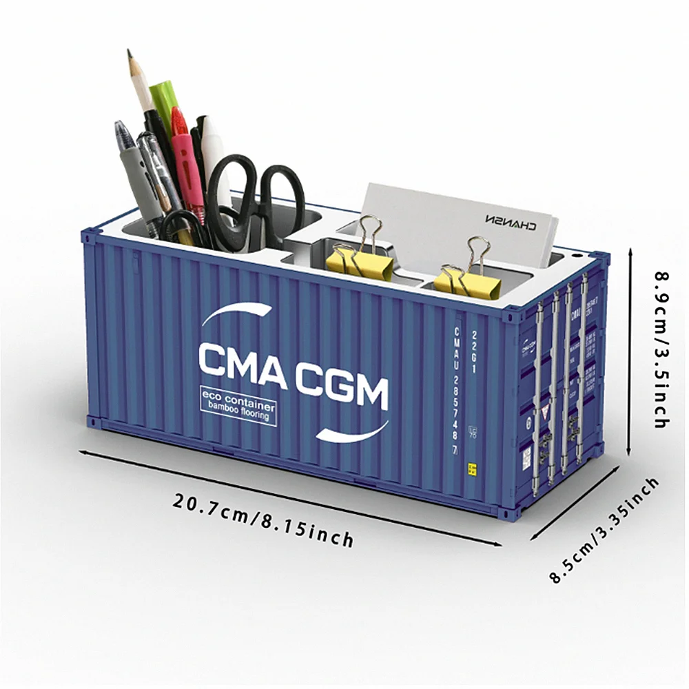 Multi-Functional Desk Organizer in the Shape of a Shipping Container – Smart Design with a Decorative Touch
