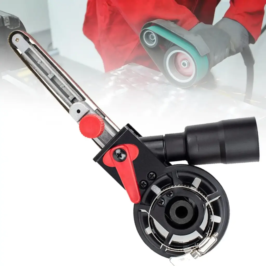 MUWIZ Mini Sander – Electric Belt Sander Adapter for Mounting on 10mm Angle Grinder