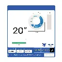 حجر جلخ أبيض  20"×2"سمك×8"فتحة من 123 –حبيبات أكسيد ألومنيوم أبيض بصلابة متوسطة بخشنات متعددة