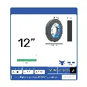 حجر جلخ أسود/أسمر 12×2×5 بوصة من 123 – أكسيد ألومنيوم بصلابة منخفضة للجلخ الخشن