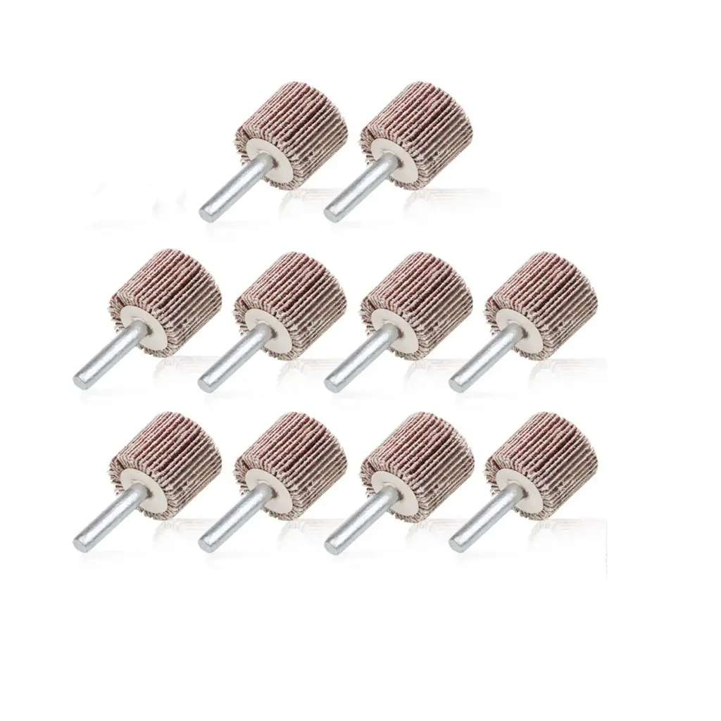 طقم 8 قطع رؤوس صنفرة رفرف Auniwaig – مقاس 12x12 مم، خشانة 320 بأكس تثبيت 1/8"