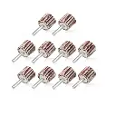 طقم 8 قطع رؤوس صنفرة رفرف Auniwaig – مقاس 12x12 مم، خشانة 320 بأكس تثبيت 1/8"  للشنيور و الدريميل