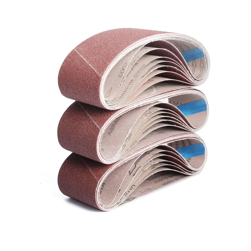 21-Piece Sanding Belt Set with Multi-Grit Levels For use with belt sanders