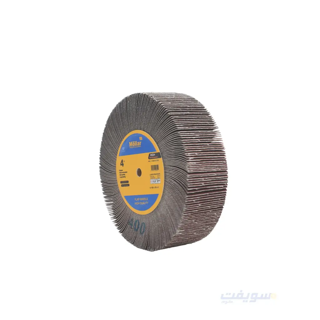 Mollar 4-Inch Angle Grinder Flap Disc with 30mm Thickness