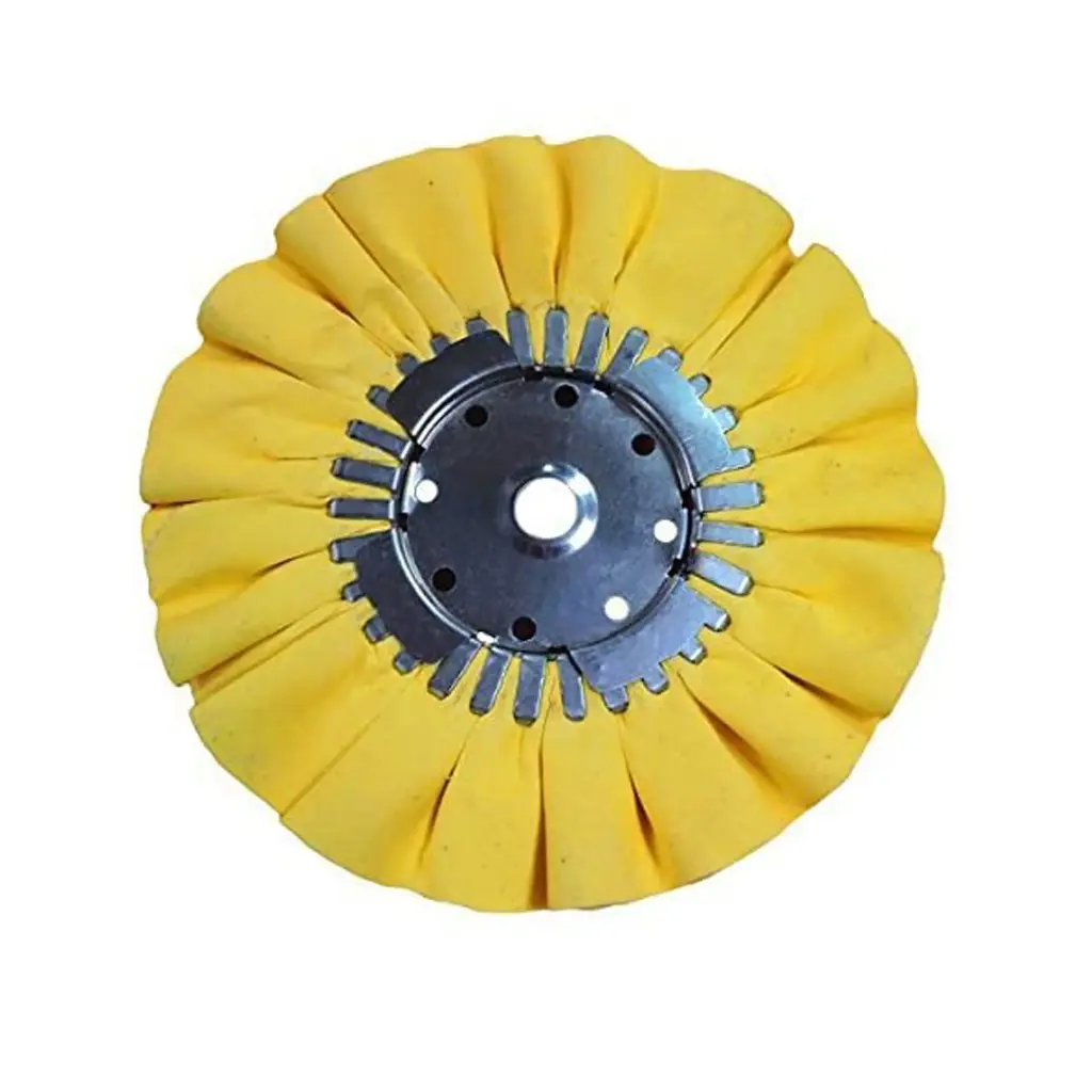 عجلة تلميع Airway صفراء 8 × 3 بوصة بفتحة 5/8 إنش