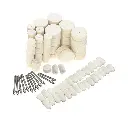 Natural Wool Felt Set with 1/8" Axis – 111 Pieces Professional Polishing Kit for Fine Details