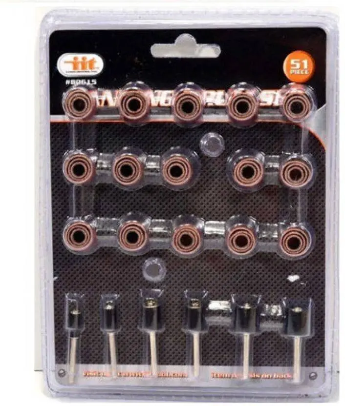 51-Piece Cylindrical Sanding Set – Includes Mandrels and Sanding Paper