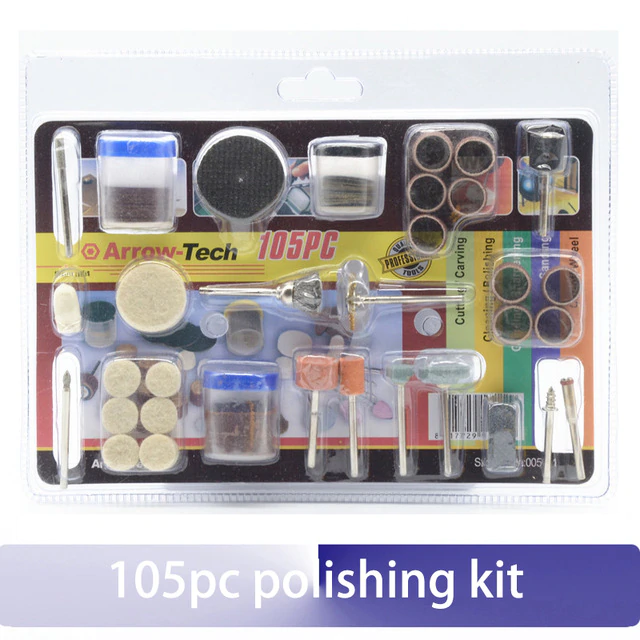 Multi-Purpose Accessory Kit – 105 Pieces for Dremel Tools, Polishing, Cutting, and Sanding