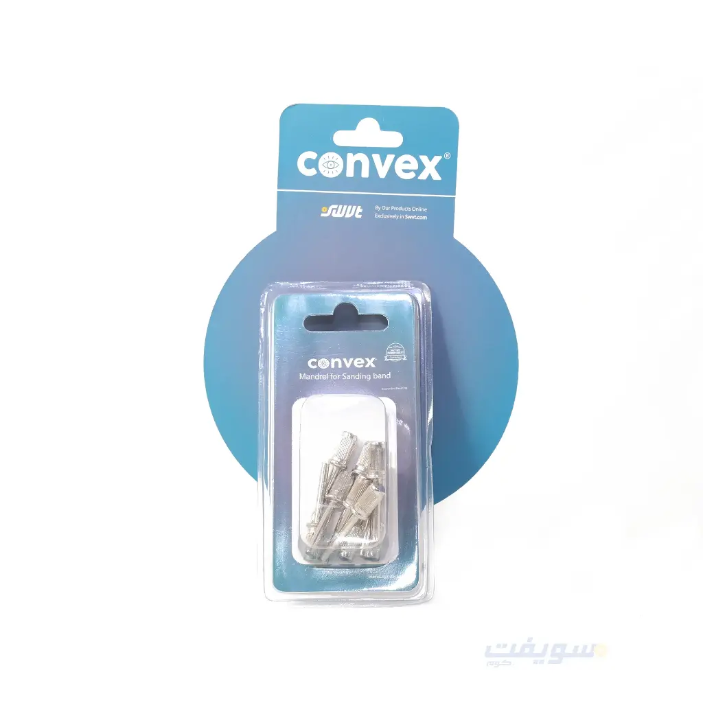 CONVEX 6mm Metal Drum Mandrel Set with 3mm Shank