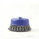 CONVEX Twist Knot Wire Brush for Angle Grinder, High Quality 4 Inch Blue