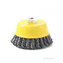 CONVEX Twist Knot Wire Brush for Angle Grinder, High Quality 4 Inch Yellow, Heavier Weight - Higher Quality