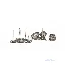 Set of 10 Stainless Steel Wire Brushes with 3 mm Shank from CONVEX for Dremel tools