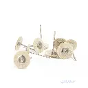 عدد 10 فرش أكس تلميع بشعيرات صوف خروف - محور 3 ملم- للدريميل