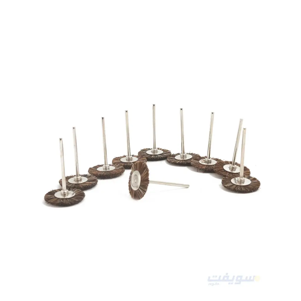 CONVEX 10-Piece Horsehair Polishing Brush Set with 3mm Shank – Professional Soft Finishing in a Practical Quantity