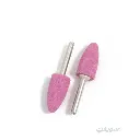 CONVEX Set of 2 Pink 'Bullet' Grinding Stones 20x38 mm with 6 mm Shank – Strength and Hardness
