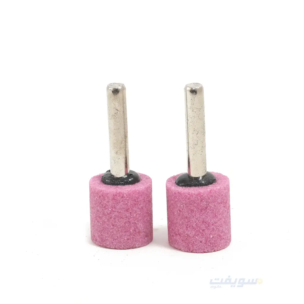 CONVEX Set of 2 Straight Pink Grinding Stones 20 mm with 6 mm Shank 