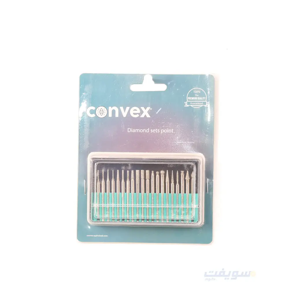 طقم حجر ألماظ احترافي – 20 قطعة – من CONVEX | دقة استثنائية للأعمال الصعبة!