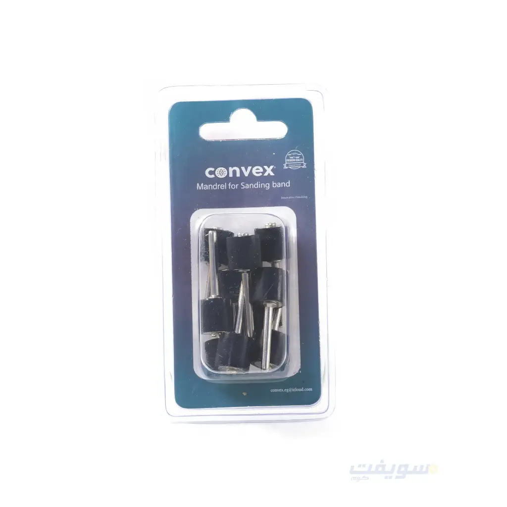 CONVEX 10-Piece Sanding Drum Mandrel Set – Metal and Rubber 12mm Size – for Drills and Dremel