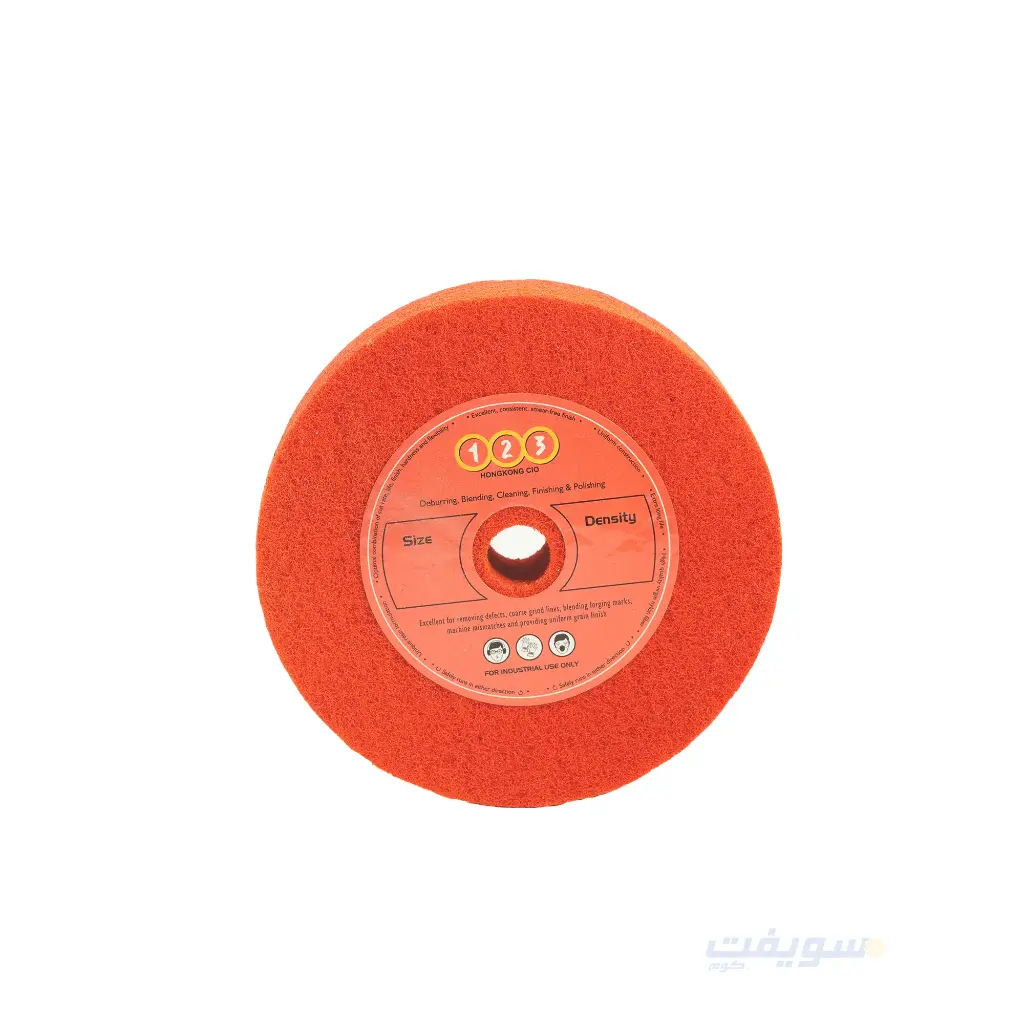 123 Red Compressed Motor Felt Wheel – Medium Density – Grit 240 – Size 6×2 Inch