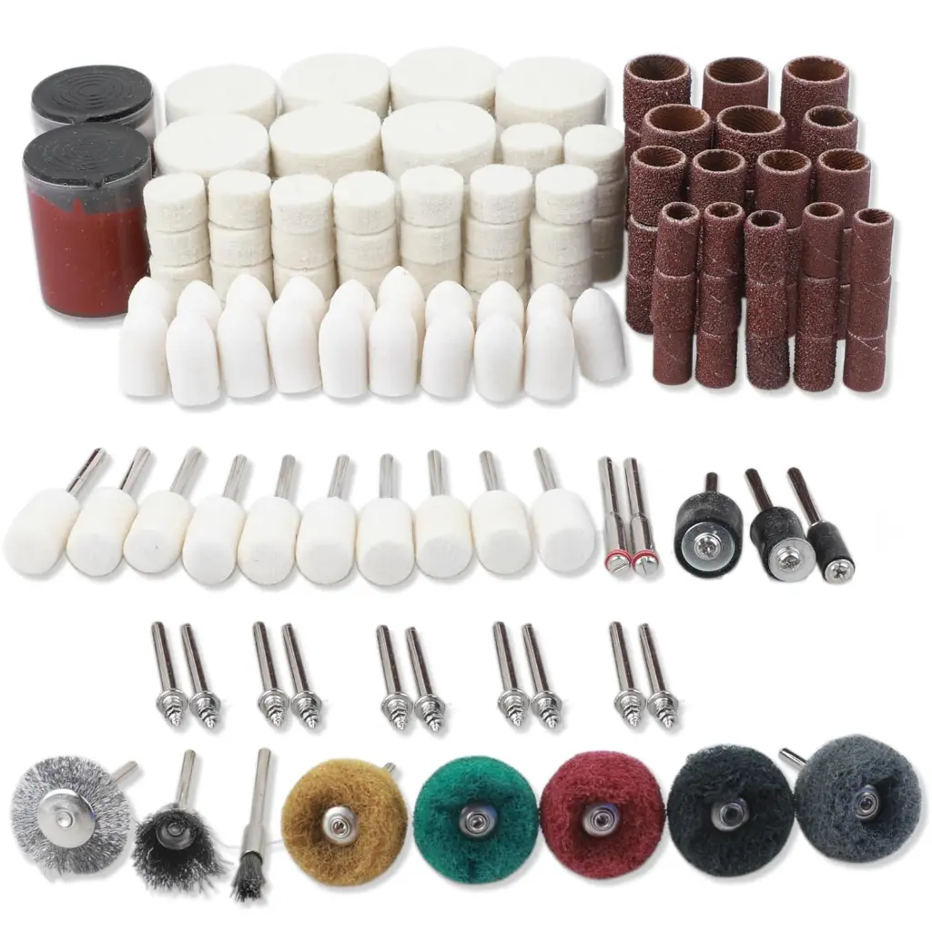 Polishing and Buffing Set – 164 Pieces | Felt, Cotton, and Wool Wheels for Metal and Jewelry Polishing