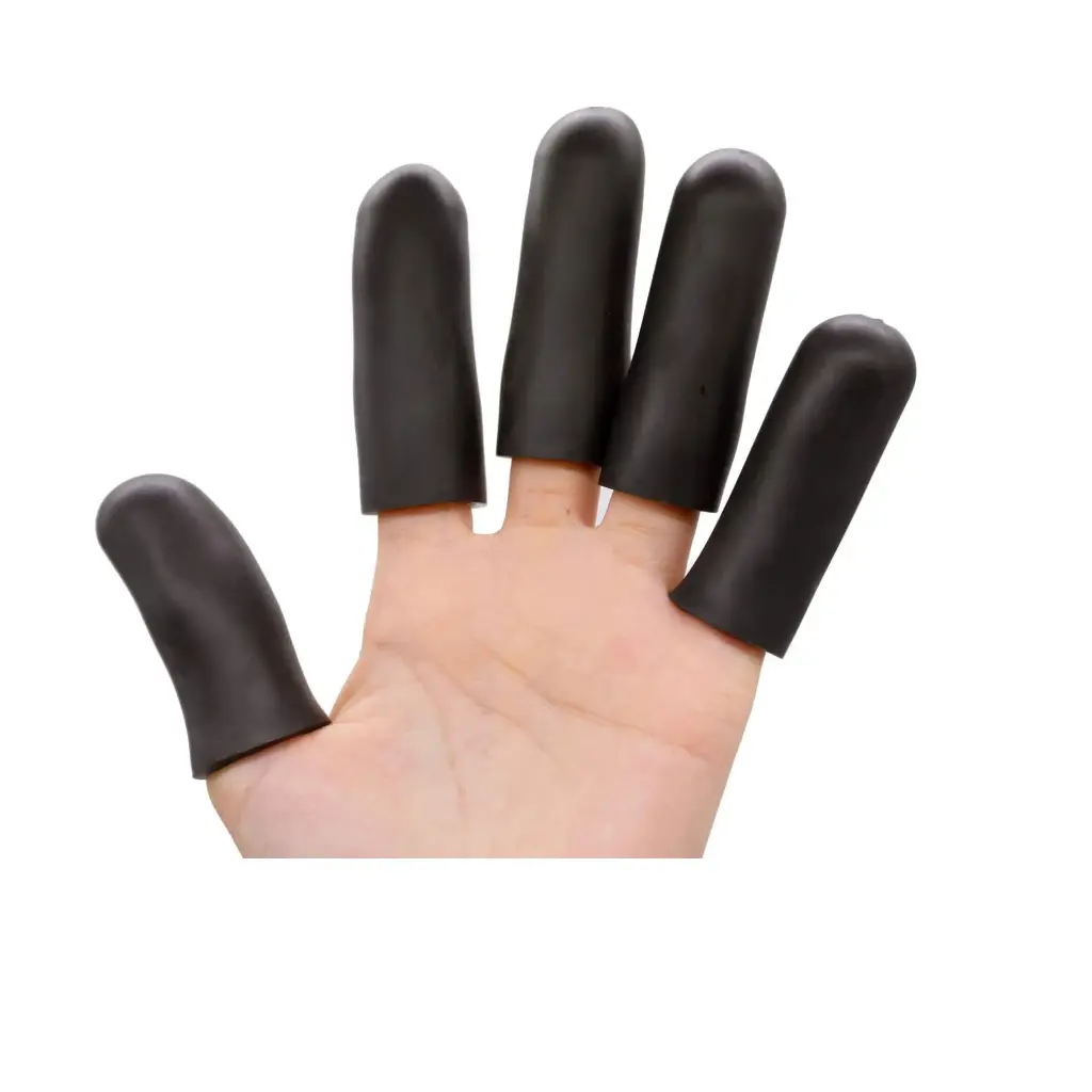 Black Silicone Finger Covers | Thick & Moisturizing Thumb and Finger Protectors | Guard Against Cuts, Cracks, and Pain