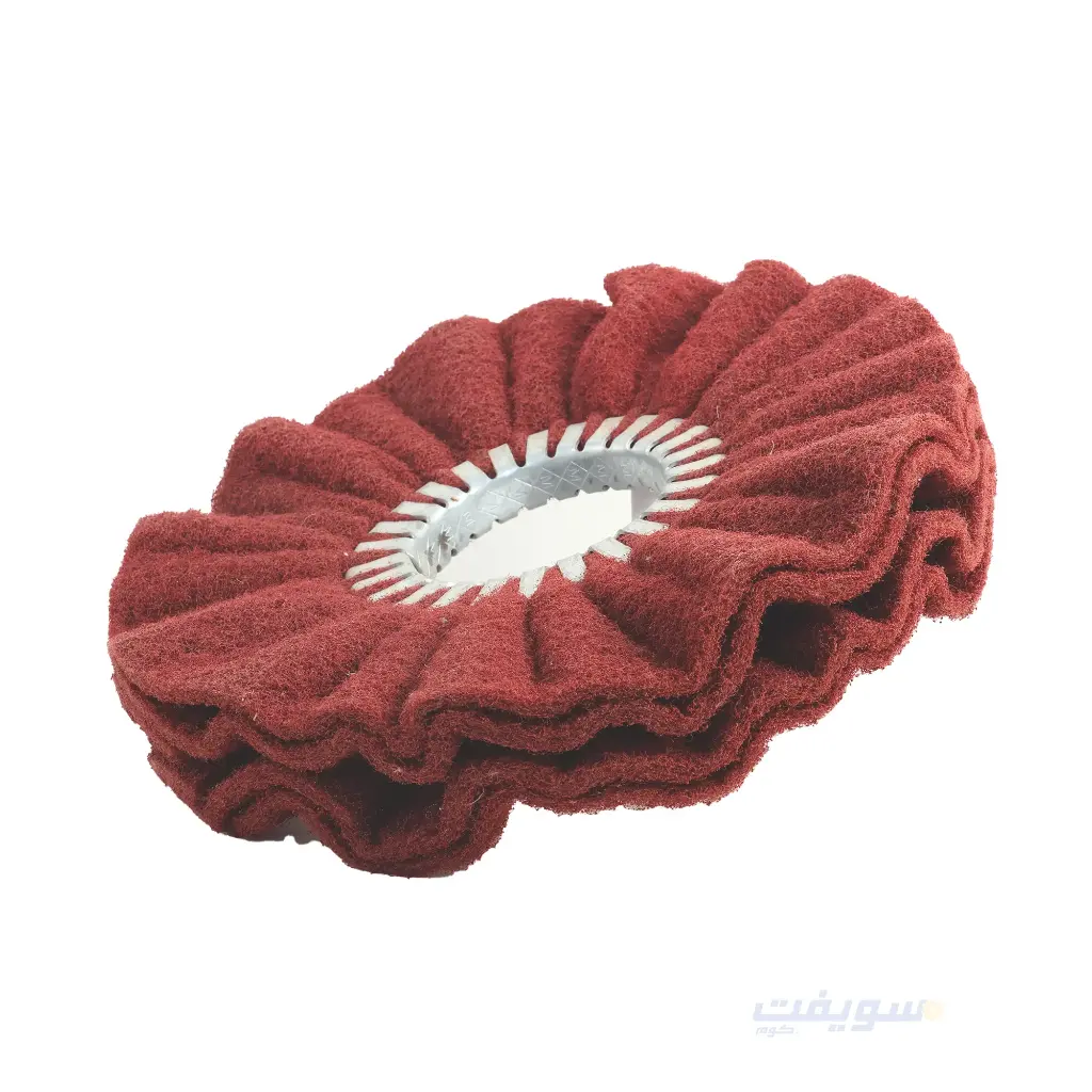 Turkish Wavy Red Motor Pad – 10" Diameter | Medium Grit | Industrial Finishing & Effective Metal Cleaning
