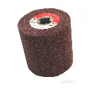 Dark Brown Soft Wool Drum 10×10 cm by VOLKER | Made in Turkey | For Metal & Wood Finishing | High Softness
