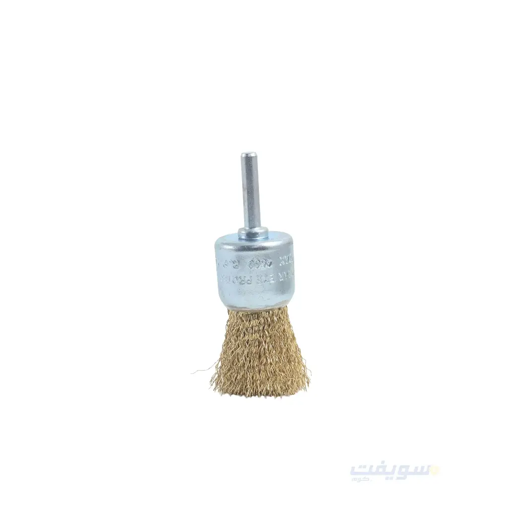 فرشة سلك دقن حديد 32 مم – ماركة 123 | مطلية بالنحاس – مثالية للشنيور وأعمال DIY 