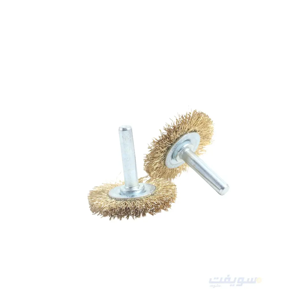 Round Wire Brush Steel Brass-Coated – 38 mm Diameter – Brand 123 | Ideal for Drills and Precision DIY Work