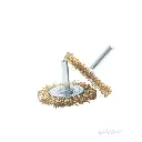 Round Wire Brush Steel Brass-Coated – 63 mm Diameter – Brand 123 