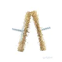 فرشة سلك مستديرة حديد مطلية بالنحاس – قطر 100 مم – ماركة 123 | تنظيف قوي ودقة مثالية لأعمال الـ DIY