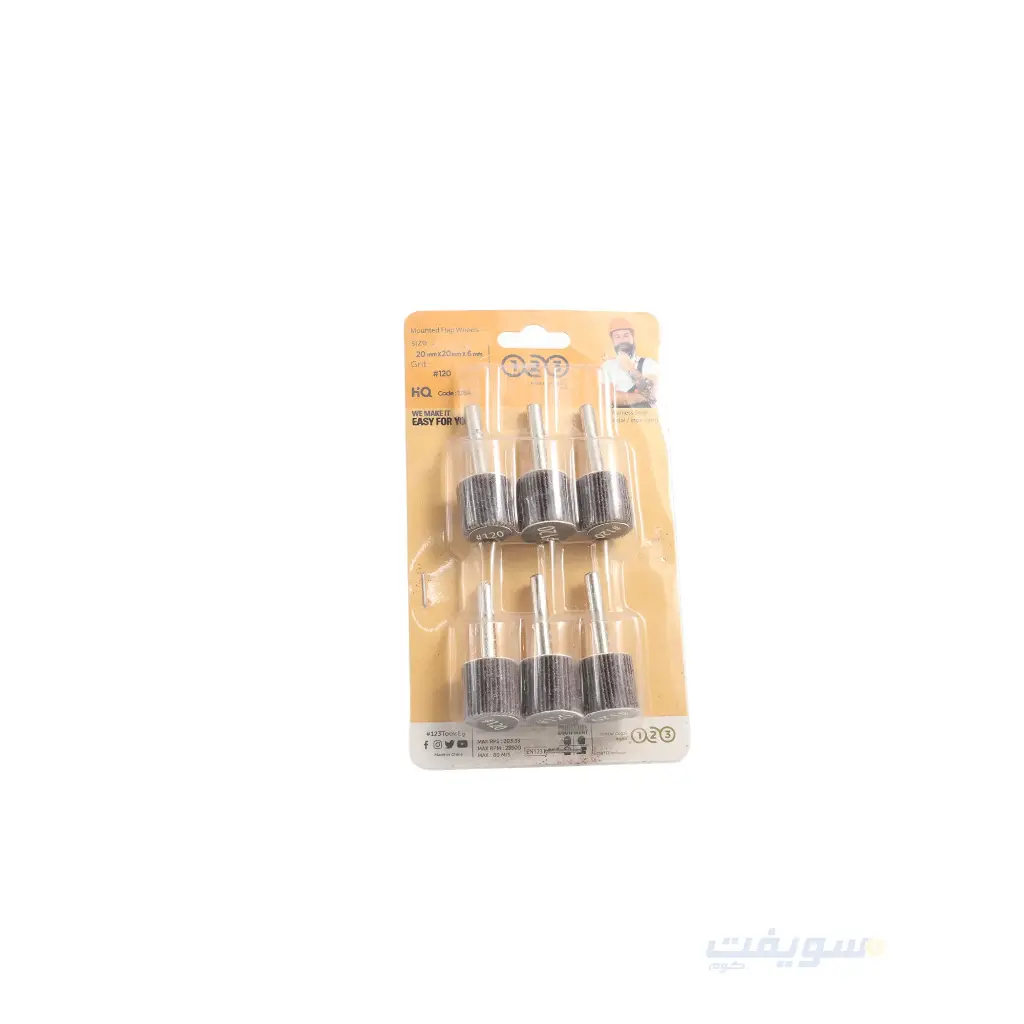 Shank Flap Wheel Sander, Brand 123 | 20x20x6mm Diameter – Grits 120/220