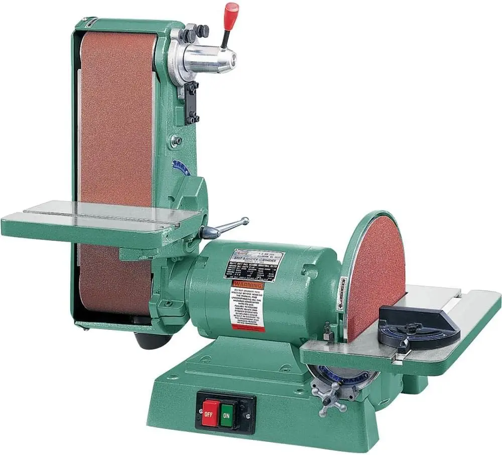 Grizzly Dual Sander – 6x48 Inch Belt and 12 Inch Disc, High Power and Perfect Stability
