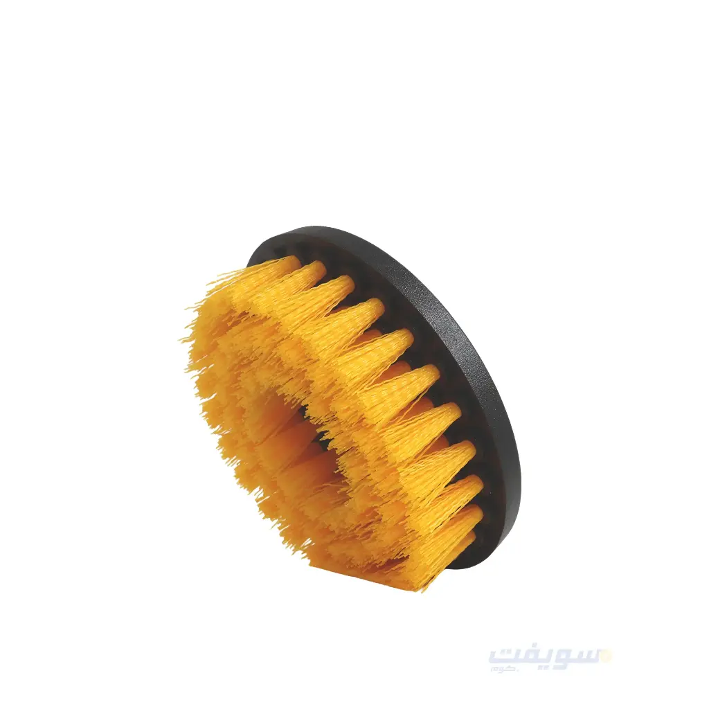5-Inch Plastic Cleaning Brush – Medium Yellow Bristles – Angle Grinder Mount by CONVEX