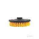 6-Inch Plastic Cleaning Brush – Medium Yellow Bristles – Angle Grinder Mount by CONVEX