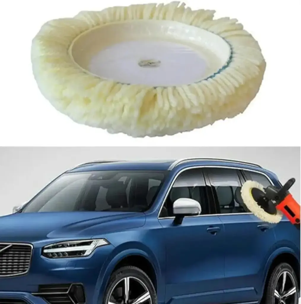 9-Inch Natural Wool Polishing Pad from DROMIRI – For Professional Polishing of Car Bodies and Glossy Furniture