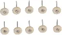 10-Piece Natural White Felt Buffing Wheel Set – 25 mm – 2.35 mm Shank