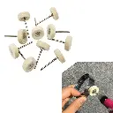 10-Piece Natural White Felt Polishing Wheel Set – 25 mm – 2.35 mm Shank