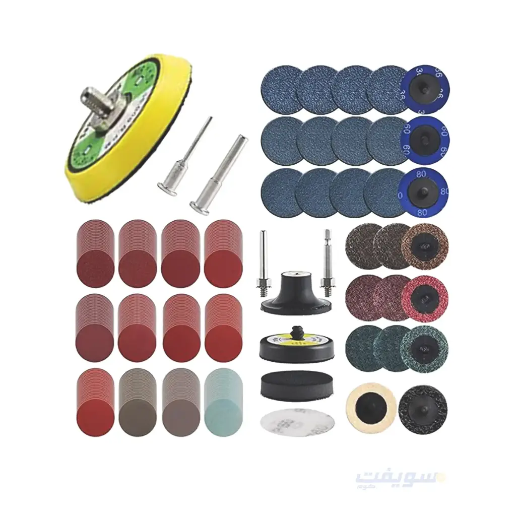 2-Inch Sanding Scotch Pad Set – 270 Multi-Purpose Pieces with Drill and Grinder Accessories