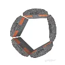 Grey Segment Grinding Stone – Curved – Size 286x201x76 – Code AWA24G